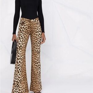 Roberto Cavalli leopard flared jeans